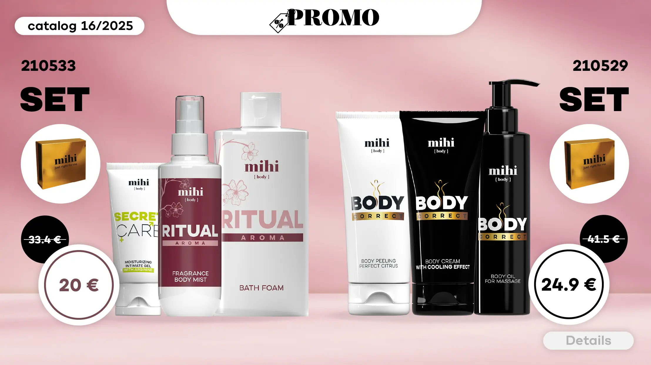 Buy the 210533 Body Set “Gift of Tenderness” or the 210529 Body Set “Body Awakening” and get a luxurious Golden Magnetic Gift Box for 0,01€